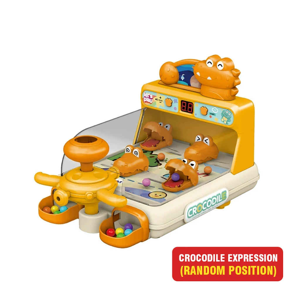 Crocodile Table Game Pinball Shooting Machine Score Shooting Target Desktop Party Game Kid Educational Toy Adult Christmas Gifts