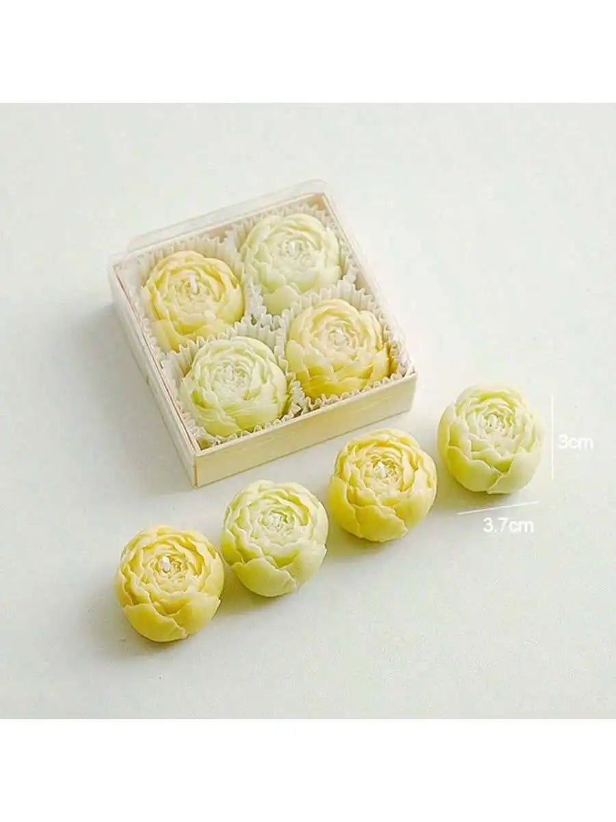 4pcs/Set Hand Made Rose Fragrance, Scented Candles, Hand Made Bouquet Candles,Home Decoration, Suitable For Valentine's Day Gift