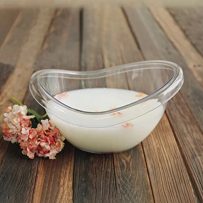 Newborn Photography Props Plastic Transparent Baby Bathtub Photo Accessories Tub for Milk Bath Studio Photo Shoot Furniture