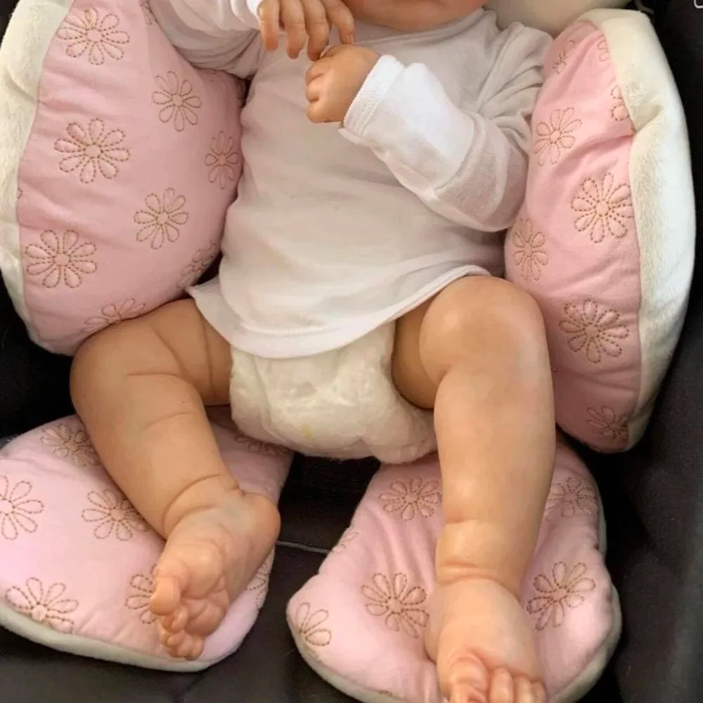 19 Inch Finished Reborn Baby Dolls LouLou 3D Skin Visible Veins Silicone Vinyl DIY Toys Figure for Girls Gift