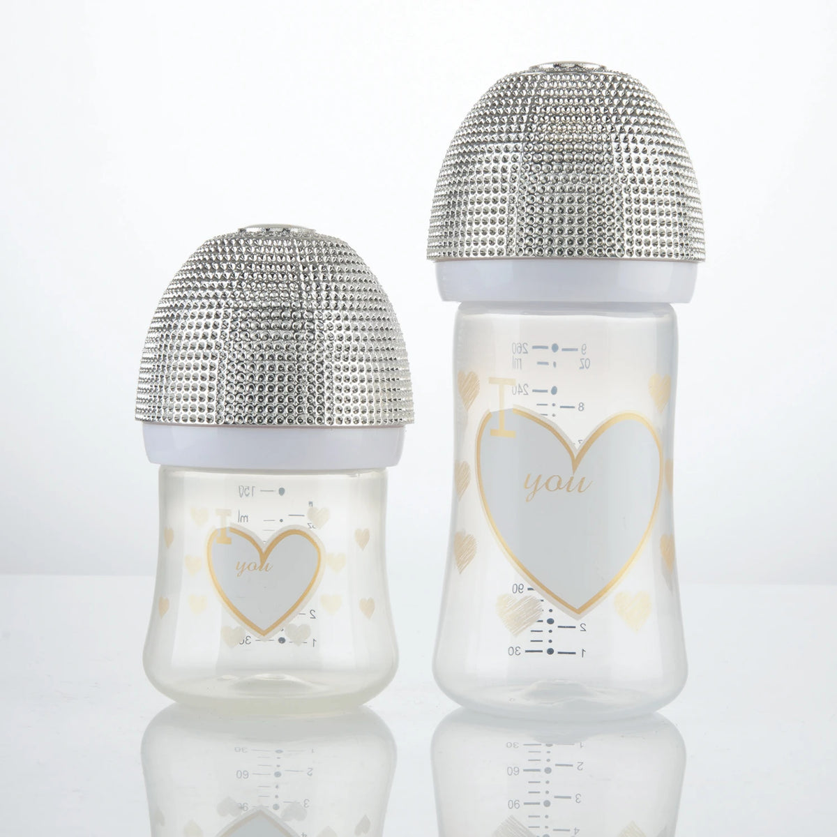 Miyocar Lovely Luxurious Custom Baby Pacifiers and Baby Bottle Set with Name for Boy and Girl,0-6 Months Baby Shower