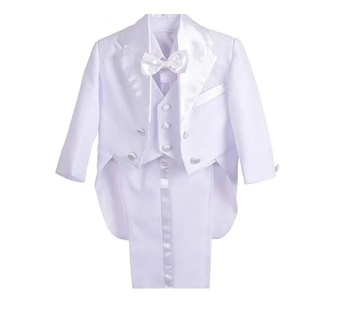 Hot Selling！Classic Little Boy Tuxedo/Wedding Party baby Boy Suit/Baby Boys Beige 5-piece Suit Set3345