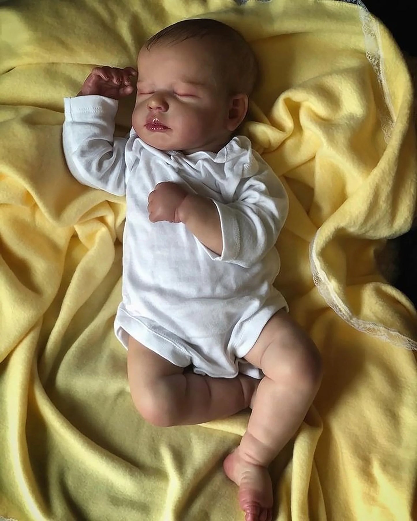 19Inch LouLou Bebe Reborn Handmade Lifelike Realistic Reborn Dolls With Soft Real Touch Feeling for Children's Gift