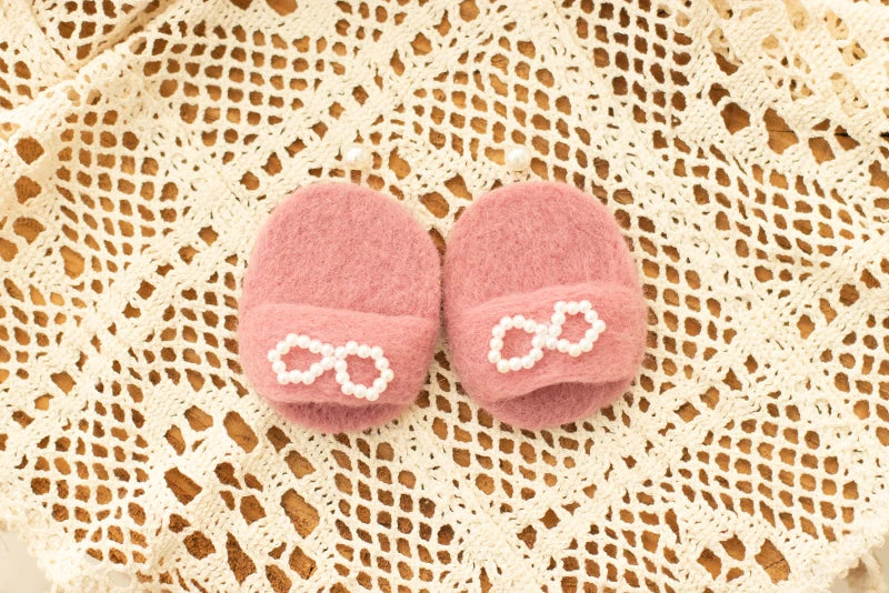 Newborn Photography Props Wool Felt Doll Mini TelePhone Handmade DIY Felting Kit Accessories Baby Photo Shooting Doll