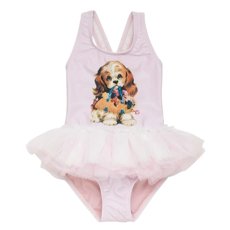 UPF 50+ Kids Swimwear Baby Girls Cartoon Tutu Swimsuit New Summer Sleeveless Beachwear Infant Clothes Bathing Suit Brand Sale