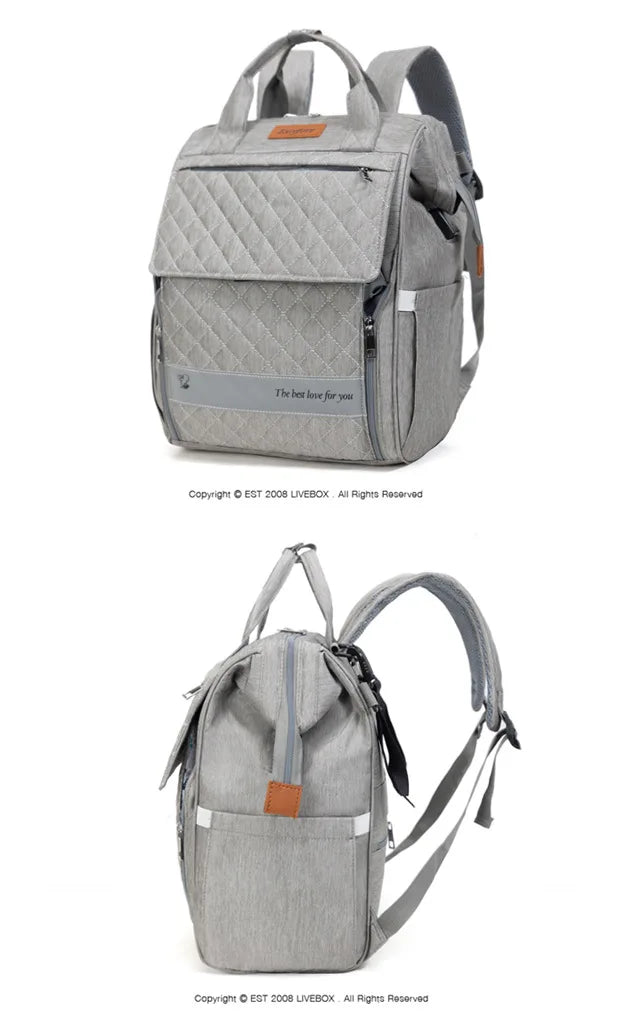 Oxford cloth Mommy Bag Dry-wet Separation Large Capacity Nappy Backpack Multi-Functional Lightweight Mom's Outting Bag Travel