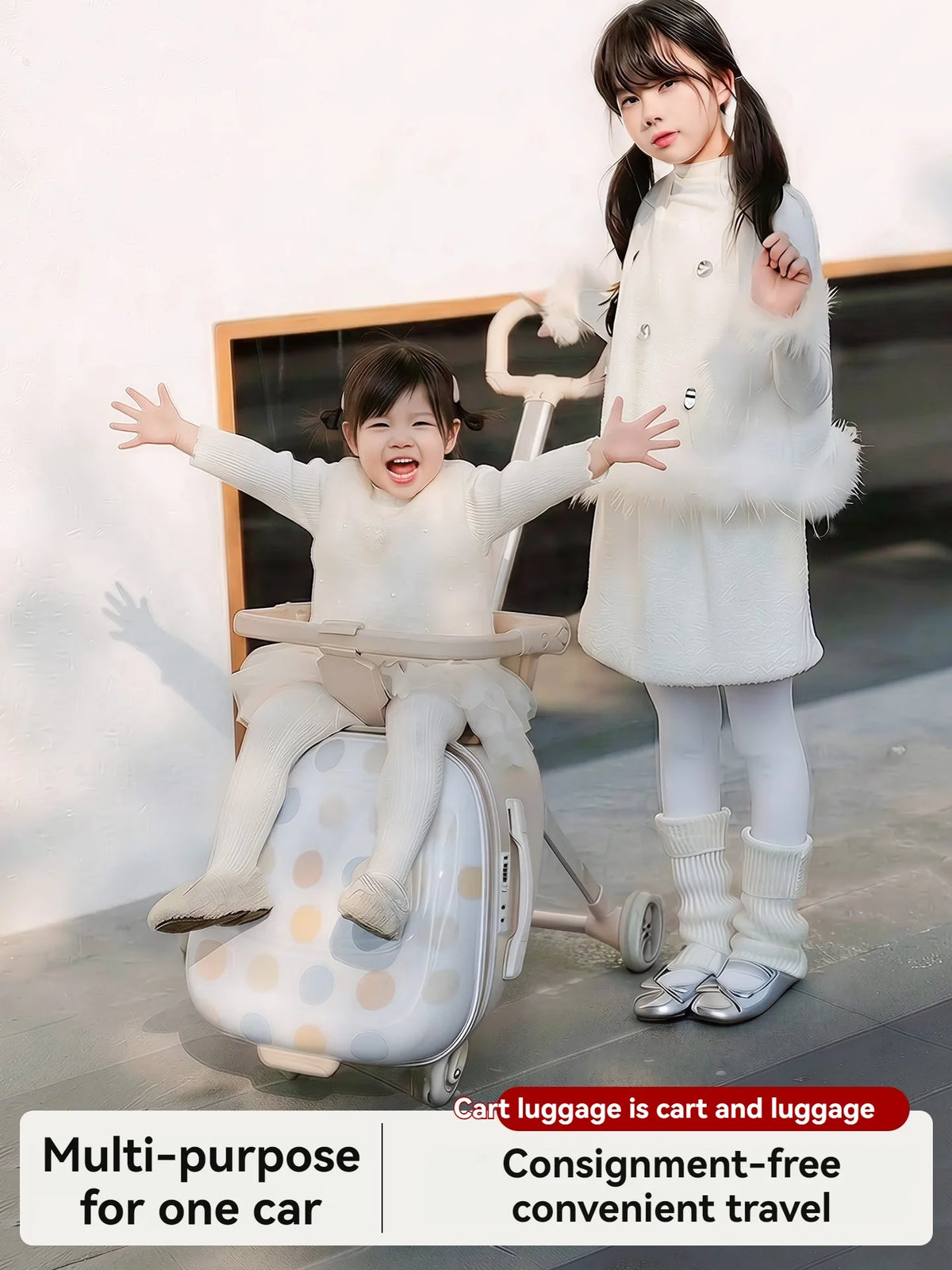 Luggage suitcase for children, suitable for both boys and girls, with a handle for easy transportation, perfect for traveling