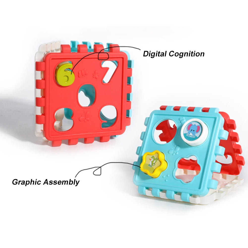 Creative Activity Cube Intelligence Toy Baby Blocks Matching Shape Learning Educational Toys Building Blocks Puzzles
