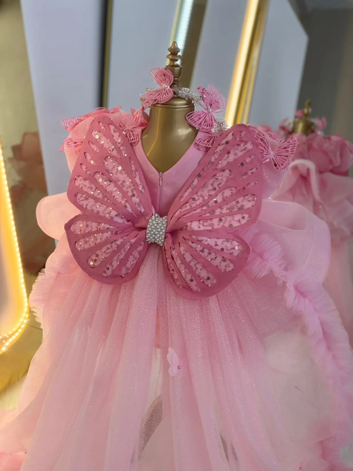 Custom JDY High Couture Heavy Industry Flower Girl Dress Wedding Banquet Gown Birthday Party Pageant فساتين اطفال