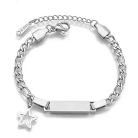 DUOYING Custom Name Newborn Bracelet Personalized Baby ID Engraved Bracelet Engraved Letter Pendant Bangles For Kids Jewelry