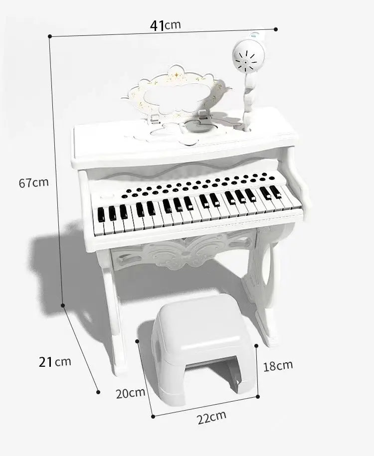 Children's electronic keyboard multifunctional instrument beginner baby with microphone for boys and girls, oversized piano toy