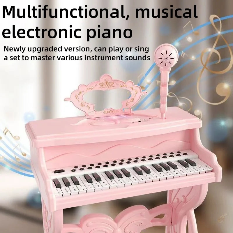 Children's electronic keyboard multifunctional instrument beginner baby with microphone for boys and girls, oversized piano toy