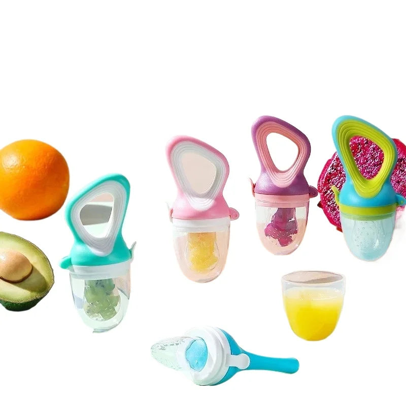 1PC Silicone Baby Fruit Feeder with Cover Baby Nipple Fresh Food Vegetable Supplement Soother Nibbler Feeding Teething Pacifier