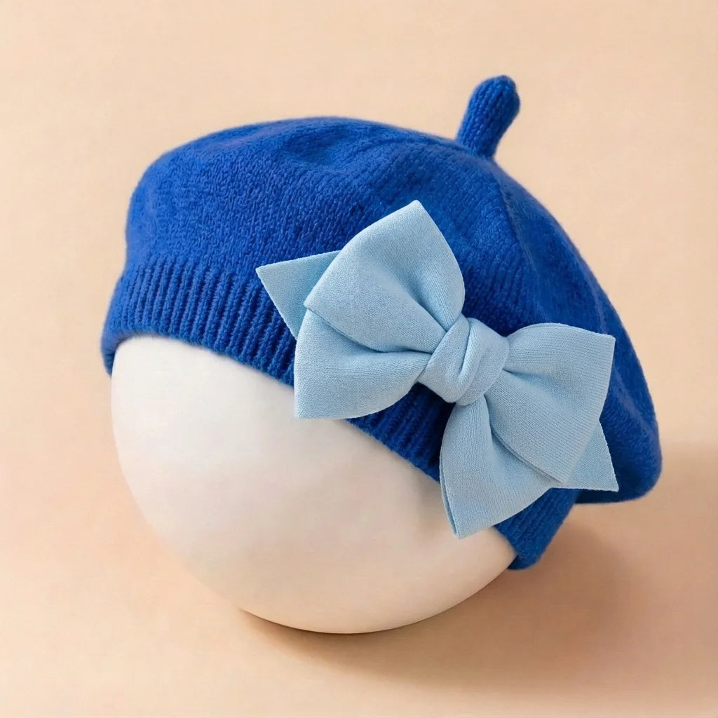 baby beret, bow hat, newborn baby 1-3 years old painter hat, baby girl clothing, baby spring headwear, toddler hair accessories