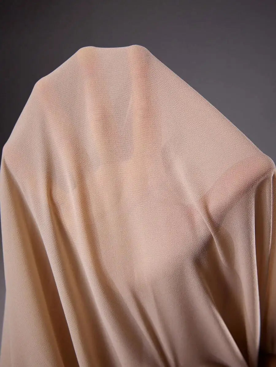Elegant Maternity Dress Solid Color Chiffon High Neck Slit Gown For Photoshoot Baby Shower