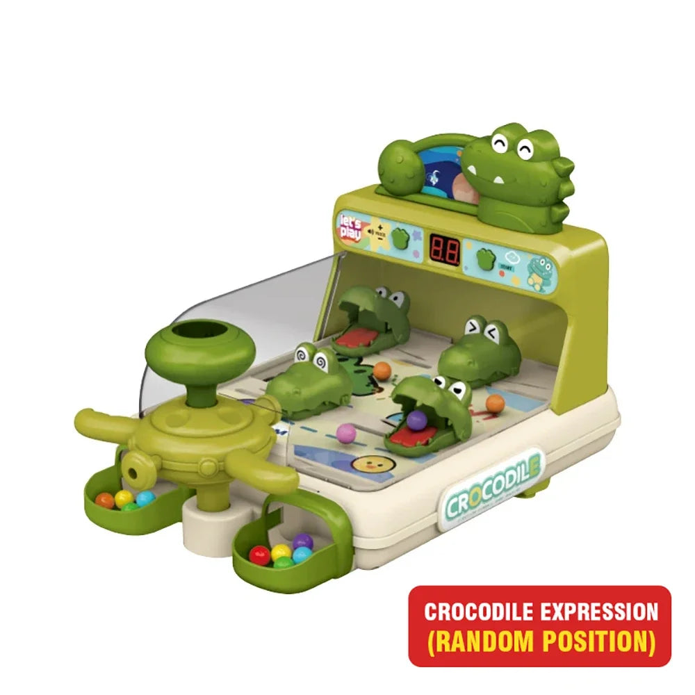Crocodile Table Game Pinball Shooting Machine Score Shooting Target Desktop Party Game Kid Educational Toy Adult Christmas Gifts