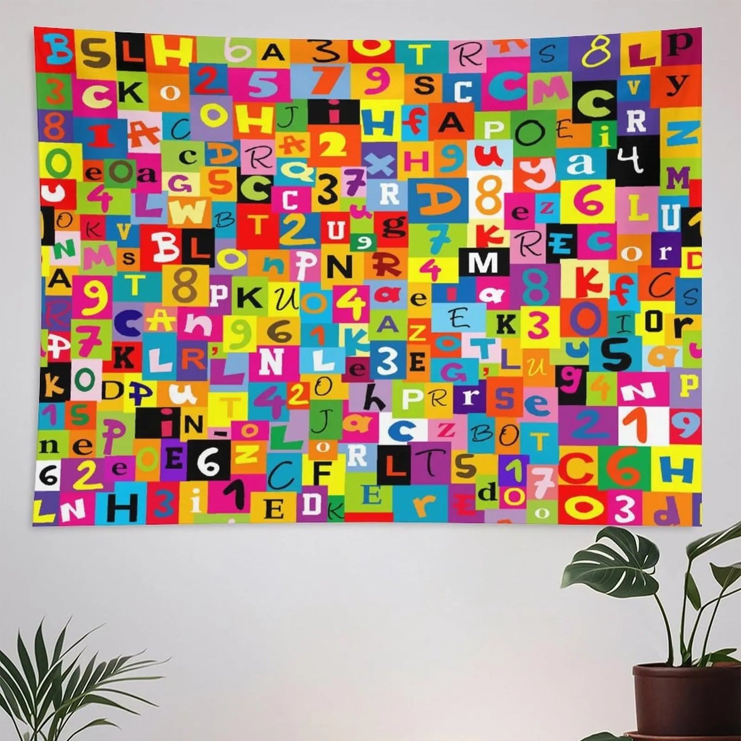 Alphabet Kids Learning Tapestry Wall Hanging Cartoon Animal Baby Boys Child Educational Tapestries Home Decor for Bedroom Living