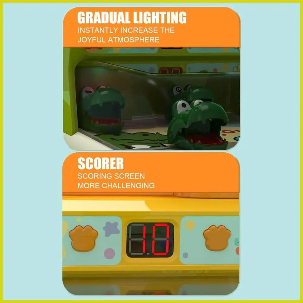 Crocodile Table Game Pinball Shooting Machine Score Shooting Target Desktop Party Game Kid Educational Toy Adult Christmas Gifts