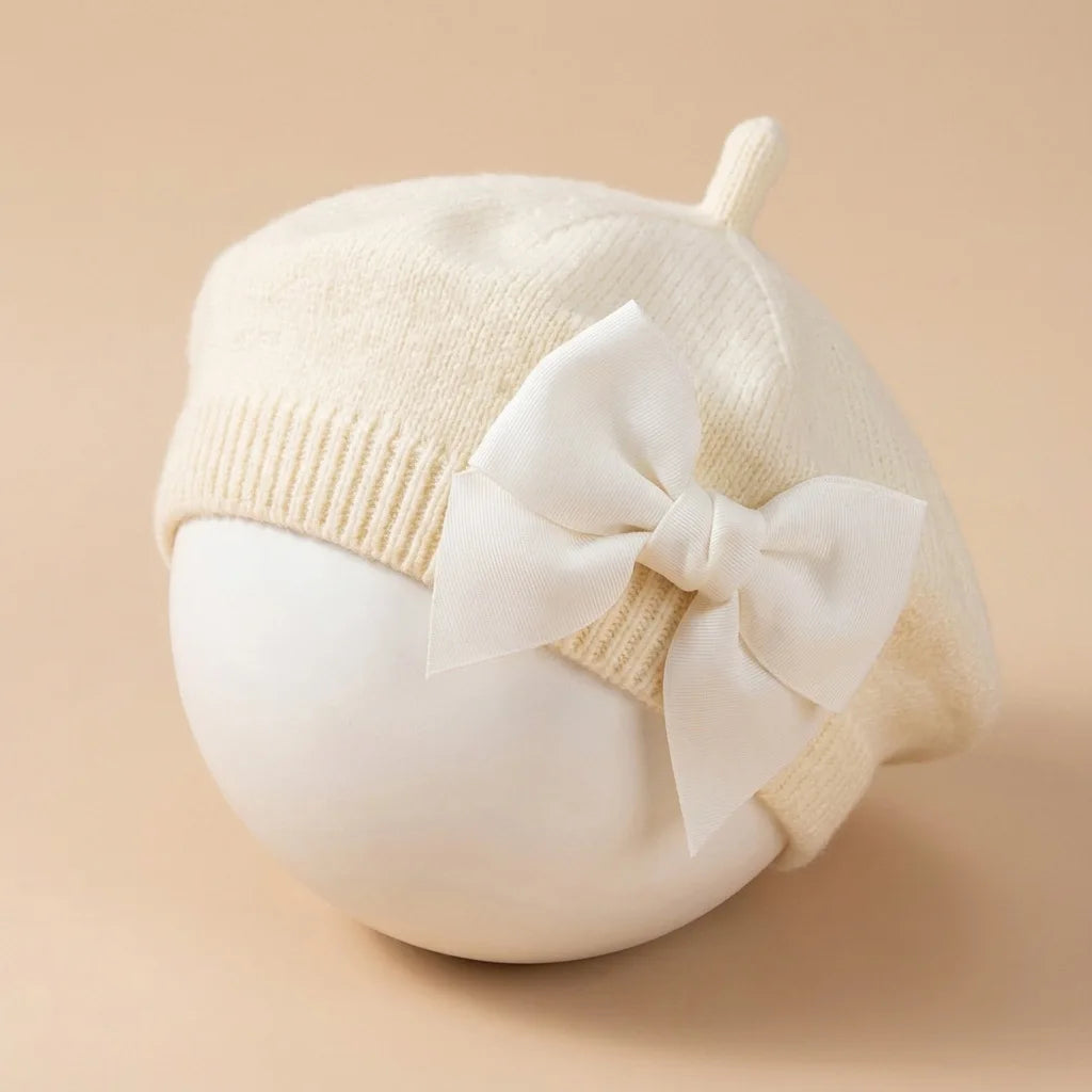 baby beret, bow hat, newborn baby 1-3 years old painter hat, baby girl clothing, baby spring headwear, toddler hair accessories