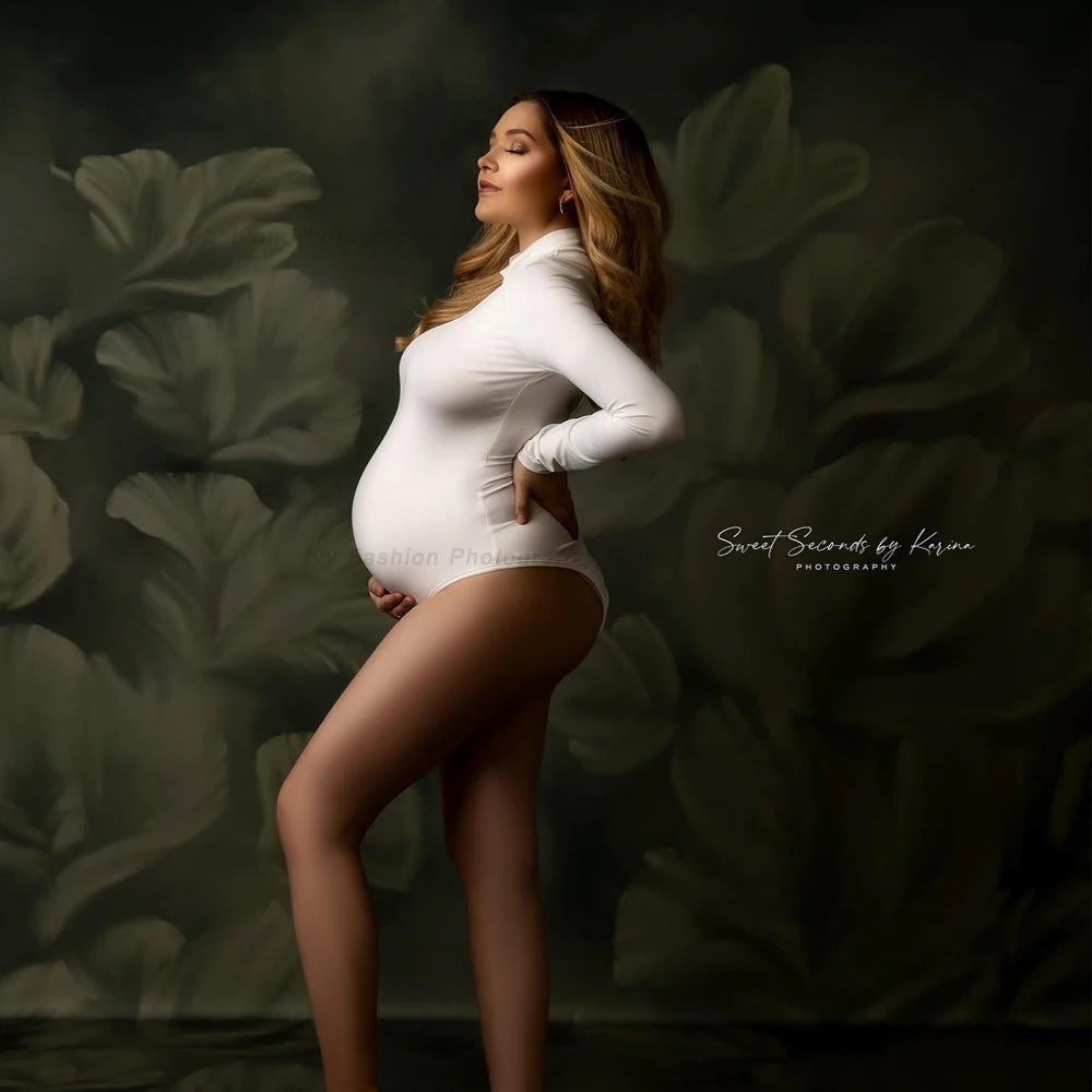 Stretch Fabric Large Size Pregnant Women's Bodysuit Photography Clothing Tight Bodysuit Photo Shoot Photography Dress For Women