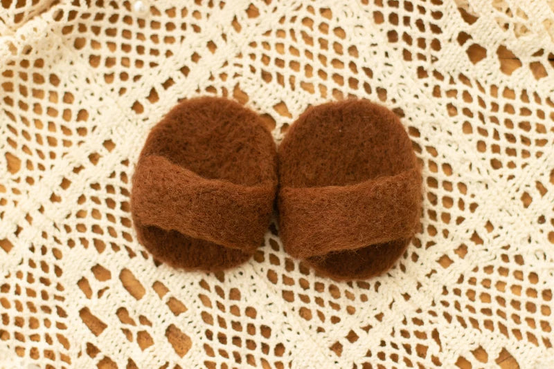 Newborn Photography Props Wool Felt Doll Mini TelePhone Handmade DIY Felting Kit Accessories Baby Photo Shooting Doll