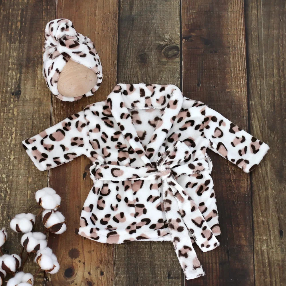 Newborn Baby Photography Prop Soft Fleece Scarf Bathrobes Slipper 3pcs Fotografia Costume Shooting Photoshoot Props Clothing