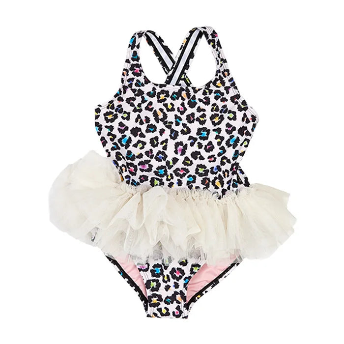 UPF 50+ Kids Swimwear Baby Girls Cartoon Tutu Swimsuit New Summer Sleeveless Beachwear Infant Clothes Bathing Suit Brand Sale