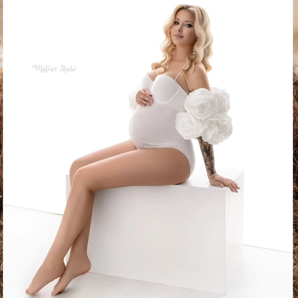 Removable 3D Floral Bubble Sleeves Photography Accessories For Women Detachable Sleeves Wedding Dress Photo Shooting Props