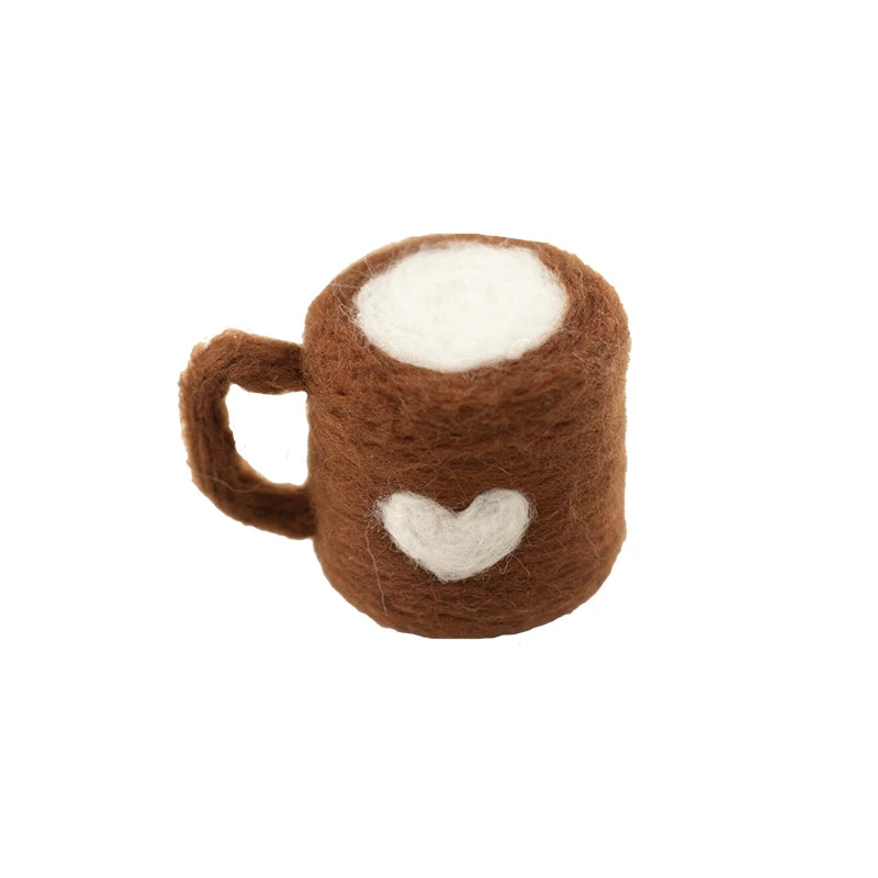 Newborn Photography Props Wool Felt Doll Mini TelePhone Handmade DIY Felting Kit Accessories Baby Photo Shooting Doll