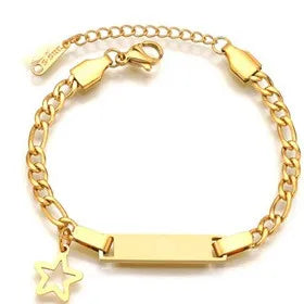 DUOYING Custom Name Newborn Bracelet Personalized Baby ID Engraved Bracelet Engraved Letter Pendant Bangles For Kids Jewelry