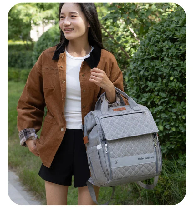 Oxford cloth Mommy Bag Dry-wet Separation Large Capacity Nappy Backpack Multi-Functional Lightweight Mom's Outting Bag Travel