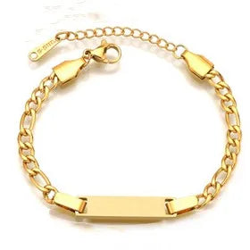DUOYING Custom Name Newborn Bracelet Personalized Baby ID Engraved Bracelet Engraved Letter Pendant Bangles For Kids Jewelry