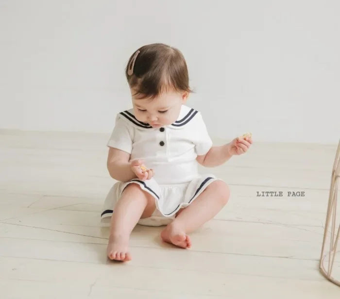 Newborn Photography Romper for Baby Birthday Dress Girls Navy Baby Clothes for Twins Boy and Girl Jumpsuit Oneies Bodysuit