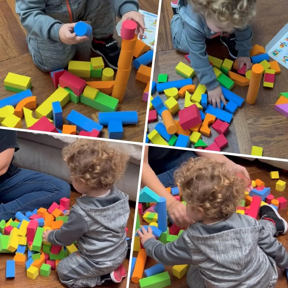 Virella Store Pairez Toys Foam Building Blocks for Toddlers 2-4, 41 Pieces EVA Soft Stacking Blocks, Baby Bath Foam Toy Set, Early Learning Construction Toys & Gifts for Kids, Boys & Girls 18+ Months