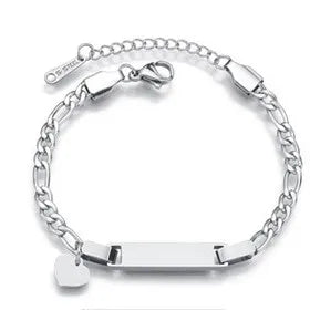 DUOYING Custom Name Newborn Bracelet Personalized Baby ID Engraved Bracelet Engraved Letter Pendant Bangles For Kids Jewelry