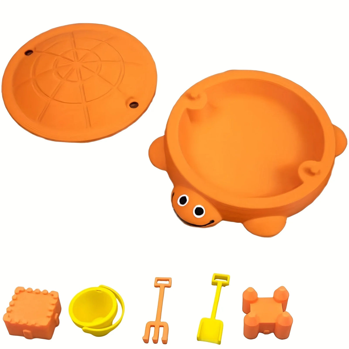 Mini Turtle Sandbox Toy with Shoveling Tools Desktop Stress Relief Toy with Lid Portable Sensory Play Kit Sand Toy Playset