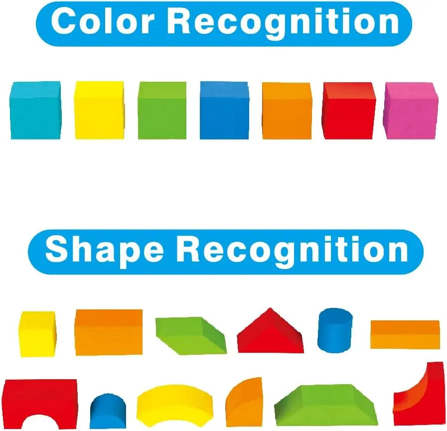 Virella Store Pairez Toys Foam Building Blocks for Toddlers 2-4, 41 Pieces EVA Soft Stacking Blocks, Baby Bath Foam Toy Set, Early Learning Construction Toys & Gifts for Kids, Boys & Girls 18+ Months