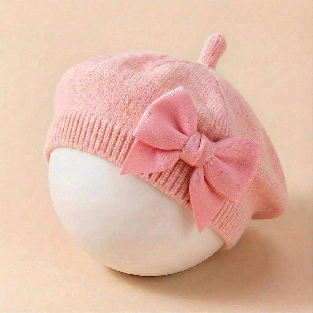 baby beret, bow hat, newborn baby 1-3 years old painter hat, baby girl clothing, baby spring headwear, toddler hair accessories