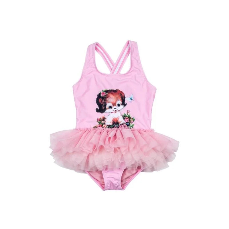 UPF 50+ Kids Swimwear Baby Girls Cartoon Tutu Swimsuit New Summer Sleeveless Beachwear Infant Clothes Bathing Suit Brand Sale