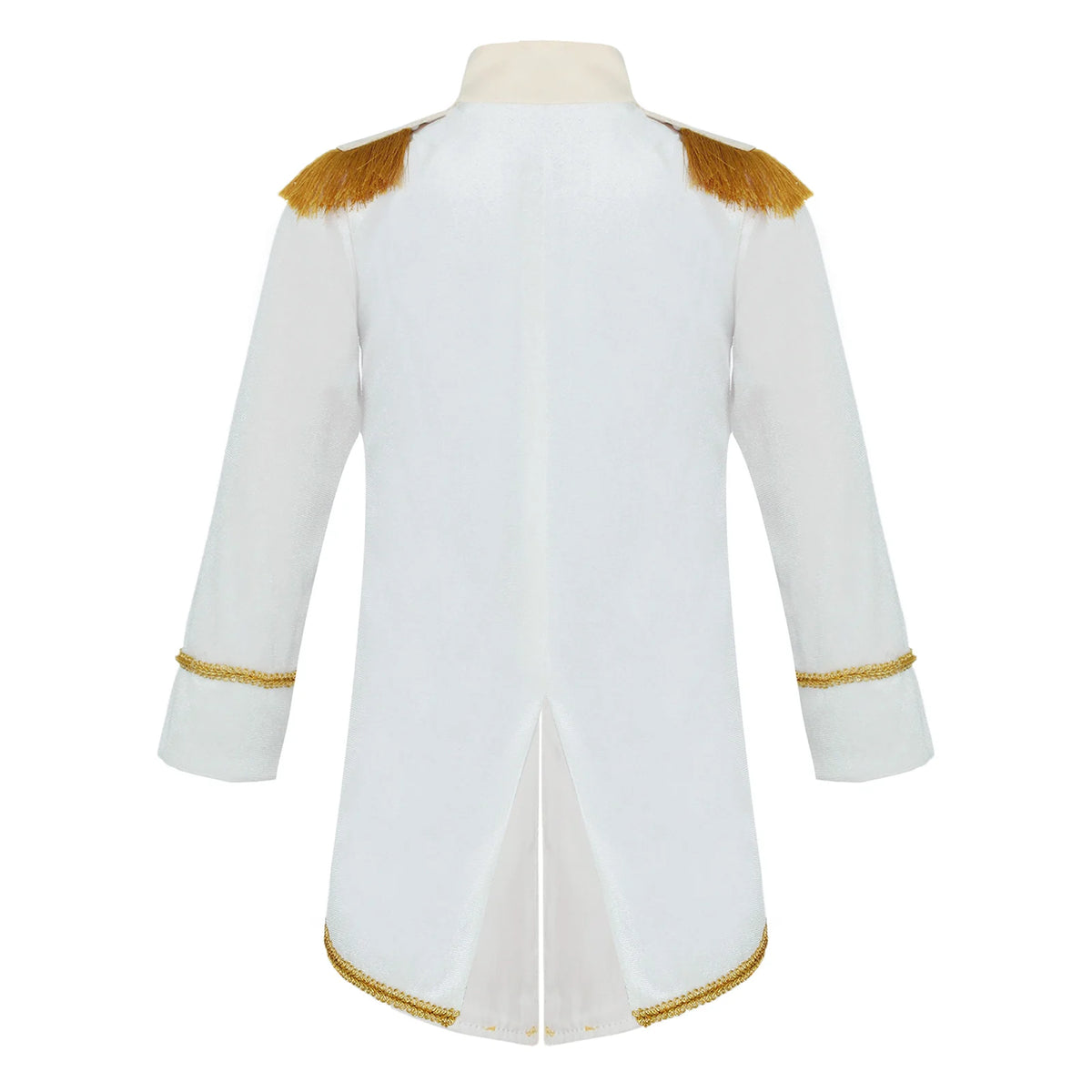 Little Boys Prince Cosplay Costume Toddler Long Sleeve Gold Fringe Braiding Velvet Tailcoat Jacket Medieval Royal Prince Outfits