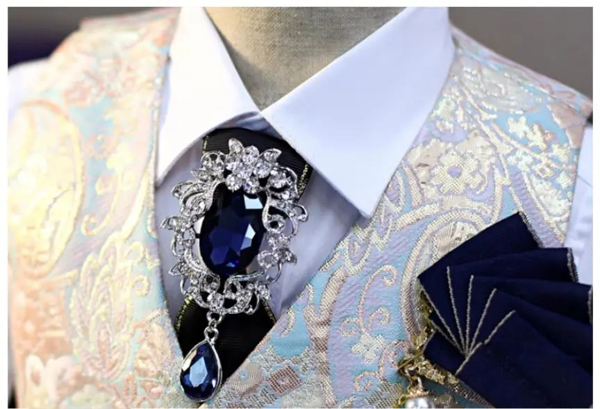 5PCS Children's Formal Vest Suit Wedding Birthday Baptism Party Boy Gown Piano Performance Costume Kids Waistcoat Sets A2174