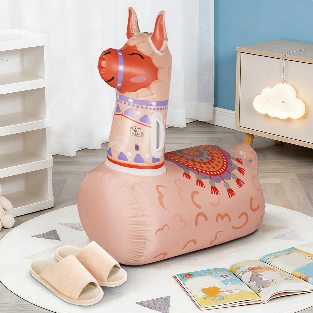 Inflatable Bouncy Animal Toy Leakproof Ergonomic Kids Balance Hopper Ride On Toy Outdoor Indoor Garden Yard Gift