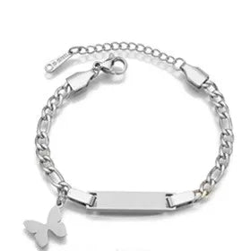 DUOYING Custom Name Newborn Bracelet Personalized Baby ID Engraved Bracelet Engraved Letter Pendant Bangles For Kids Jewelry