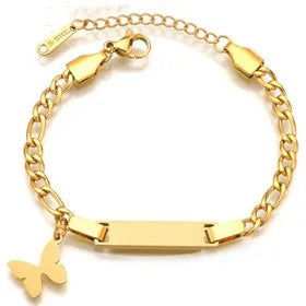 DUOYING Custom Name Newborn Bracelet Personalized Baby ID Engraved Bracelet Engraved Letter Pendant Bangles For Kids Jewelry