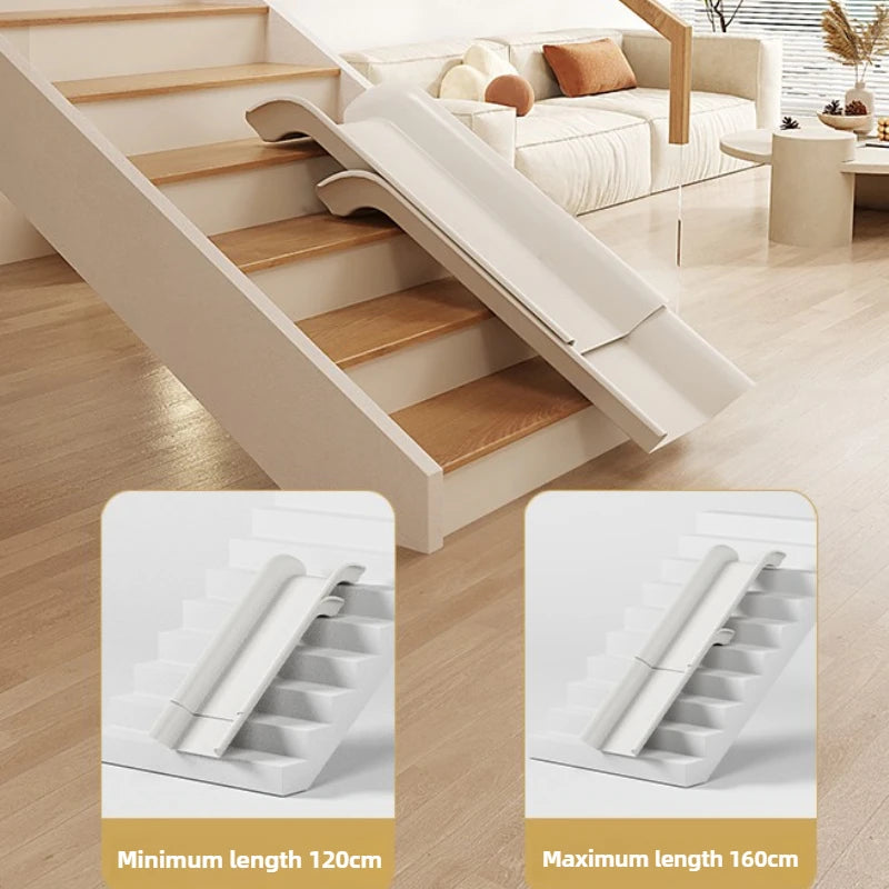 Indoor Children Stairway Slide Safety Foldable Home Kids Step Slides Playing Free Installation Outdoor Slides Kid Play Household