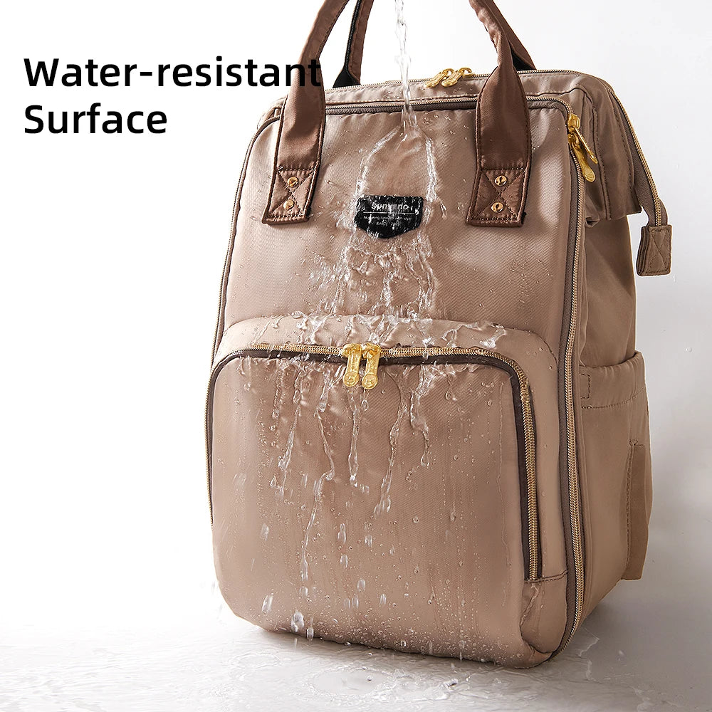 Sunveno Diaper Backpack Bag Mommy Large Capacity Bag Multi-function Waterproof Outdoor Travel Diaper Bags