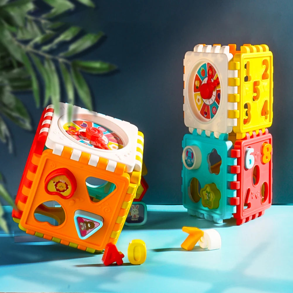 Creative Activity Cube Intelligence Toy Baby Blocks Matching Shape Learning Educational Toys Building Blocks Puzzles