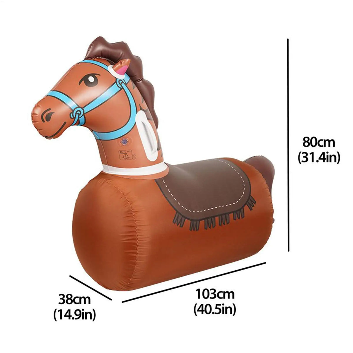 Inflatable Bouncy Animal Toy Leakproof Ergonomic Kids Balance Hopper Ride On Toy Outdoor Indoor Garden Yard Gift