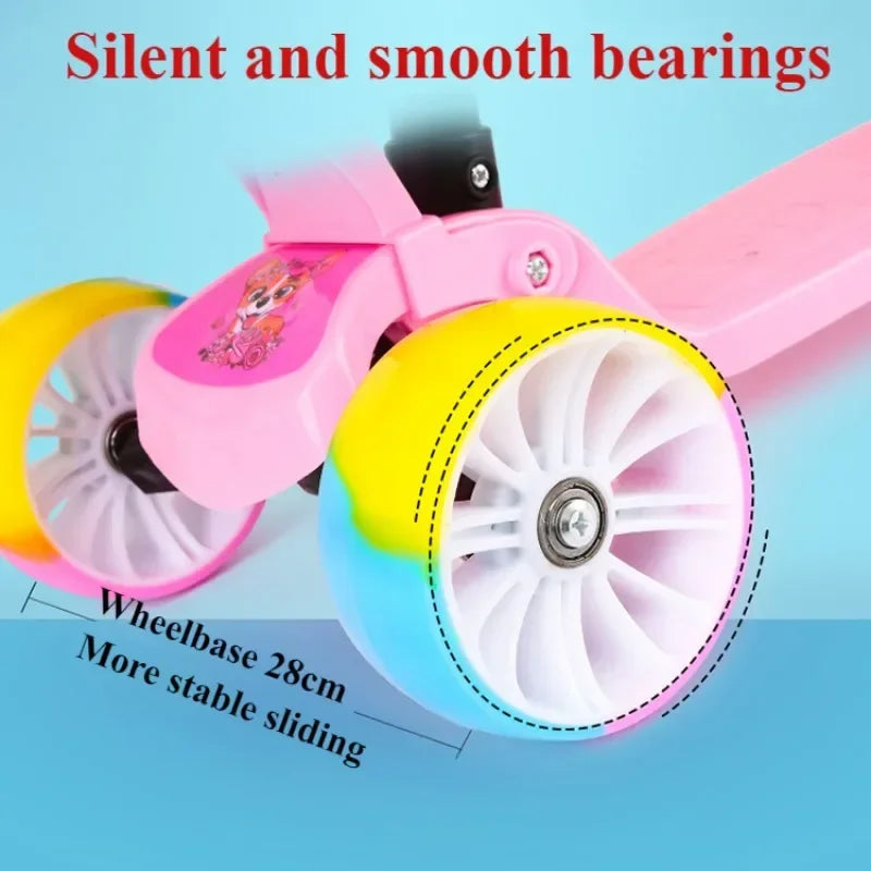 Scooter Suitcase Folding Kids Luggage 16 Inch Hardshell Ride On with Wheels 2-in-1 Large Capacity Traveling Gift for Boys Girls