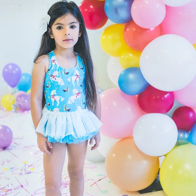 UPF 50+ Kids Swimwear Baby Girls Cartoon Tutu Swimsuit New Summer Sleeveless Beachwear Infant Clothes Bathing Suit Brand Sale